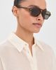 Illesteva Illesteva Queens Sunglasses Ochre w/ Olive Flat Lenses One - 3