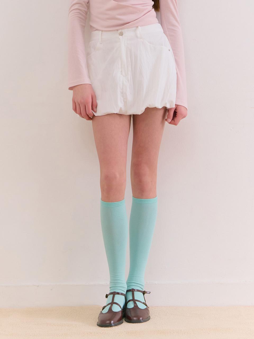 ILLUSELLE PUMPKIN MINI SKIRT [WHITE]