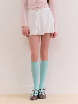 ILLUSELLE PUMPKIN MINI SKIRT [WHITE]