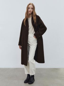 ILOIL blend balmacaan coat - brown