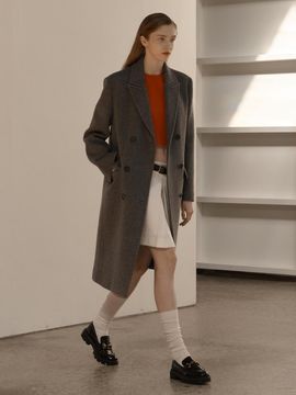 ILOIL classic wool double coat - grey