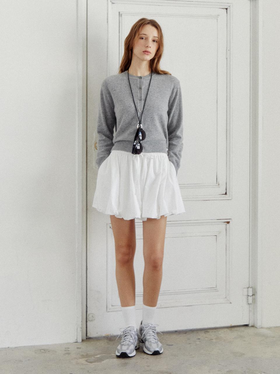 ILOIL crewneck cardigan - melange grey