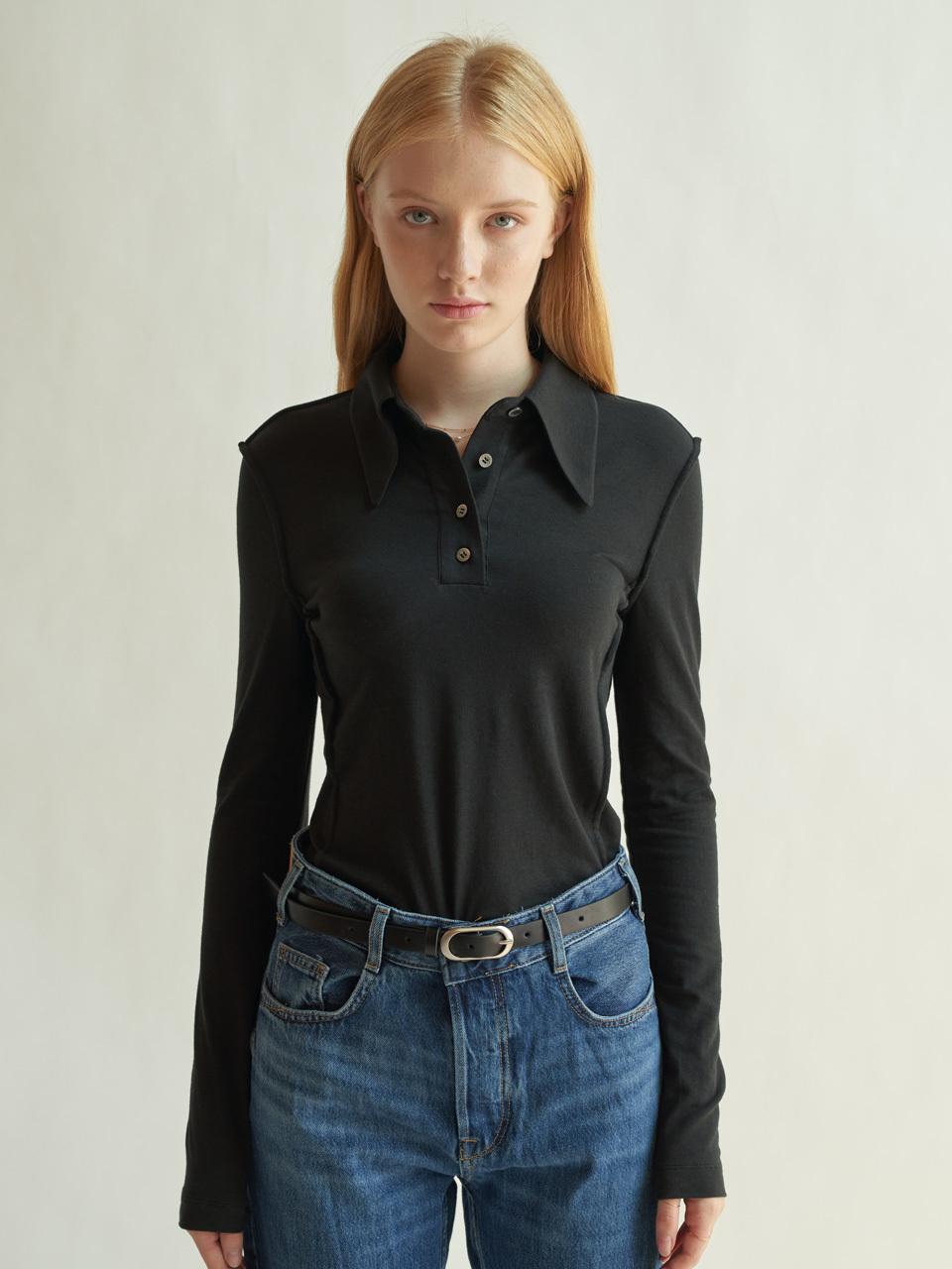 ILOIL jersey polo shirt - black