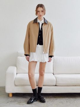 ILOIL padded bomber jacket - beige