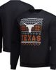 IMAGE ONE IMAGE ONE Men's Black Texas Longhorns Holiday Fleece Sweatshirt  - 1