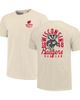IMAGE ONE IMAGE ONE Men's Cream Wisconsin Badgers Comfort Colors Mascot Overlay T-Shirt  - 1
