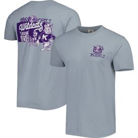 IMAGE ONE IMAGE ONE Men's Graphite Kansas State Wildcats Vault State Comfort T-Shirt 