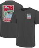 IMAGE ONE IMAGE ONE Men's Graphite Wisconsin Badgers Comfort Colors Minimal Vista Distressed Graphics T-Shirt  - 1