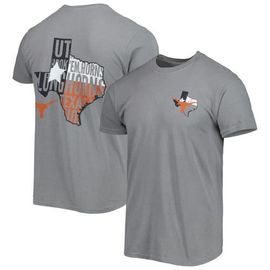 IMAGE ONE IMAGE ONE Men's Gray Texas Longhorns Hyperlocal State T-Shirt 