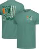 IMAGE ONE IMAGE ONE Men's Green Miami Hurricanes Comfort Colors OHT Camo Overlay T-Shirt  - 1