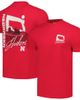 IMAGE ONE IMAGE ONE Unisex Scarlet Nebraska Huskers Hyper Local Farming Flag Skyline T-Shirt  - 1