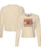 IMAGE ONE IMAGE ONE Women's Natural Auburn Tigers Comfort Colors Basketball Cropped Long Sleeve T-Shirt  - 1