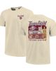 IMAGE ONE Men's Image One Natural Texas A&M Aggies Comfort Colors Hand-Drawn Campus Stack T-Shirt  - 1