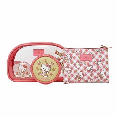 Impressions Vanity Impressions Vanity Hello Kitty 3-pc Makeup Bag Set - Clear Pvc Travel Pouches