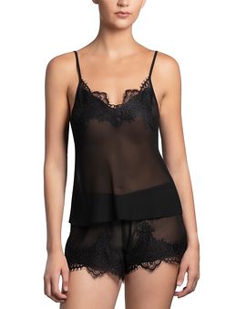 In Bloom By Jonquil In Bloom by Jonquil Lace Trim Chiffon Cami & Shorts Pajama Set
