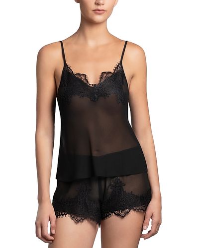 In Bloom By Jonquil In Bloom by Jonquil Lace Trim Chiffon Cami & Shorts Pajama Set