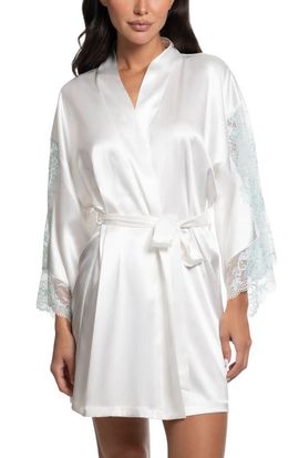 In Bloom by Jonquil In Bloom by Jonquil Lillie Lace Trim Satin Wrap