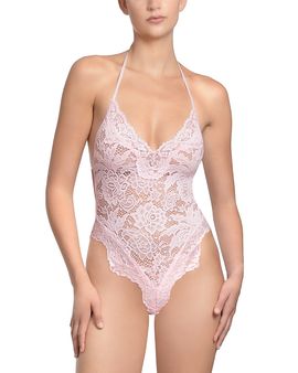 In Bloom By Jonquil In Bloom by Jonquil Plunging Front Stretch Lace Thong Teddy