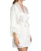 In Bloom Women's Lorena Lace-Trim Satin Robe - 4