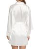 In Bloom Women's Lorena Lace-Trim Satin Robe - 5