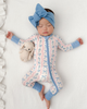 In My Jammers In My Jammers Amelia Bow Zipper Romper - 2