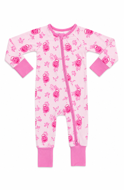 In My Jammers In My Jammers Candy Pail Garden Zipper Romper 