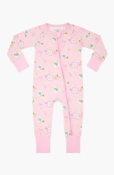 In My Jammers In My Jammers Little Coastal Notes Zipper Romper