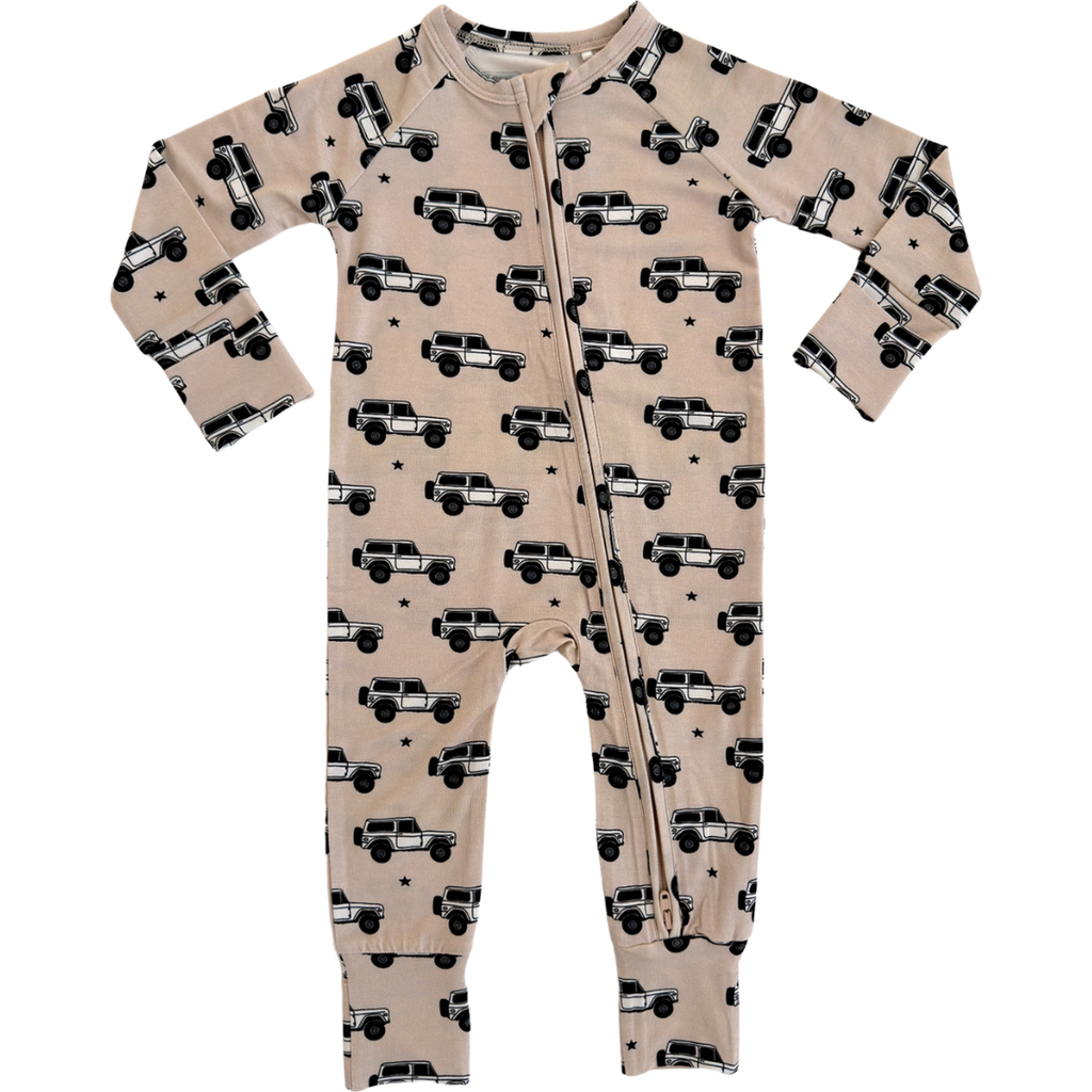 In My Jammers In My Jammers Vintage 4x4 Zipper Romper