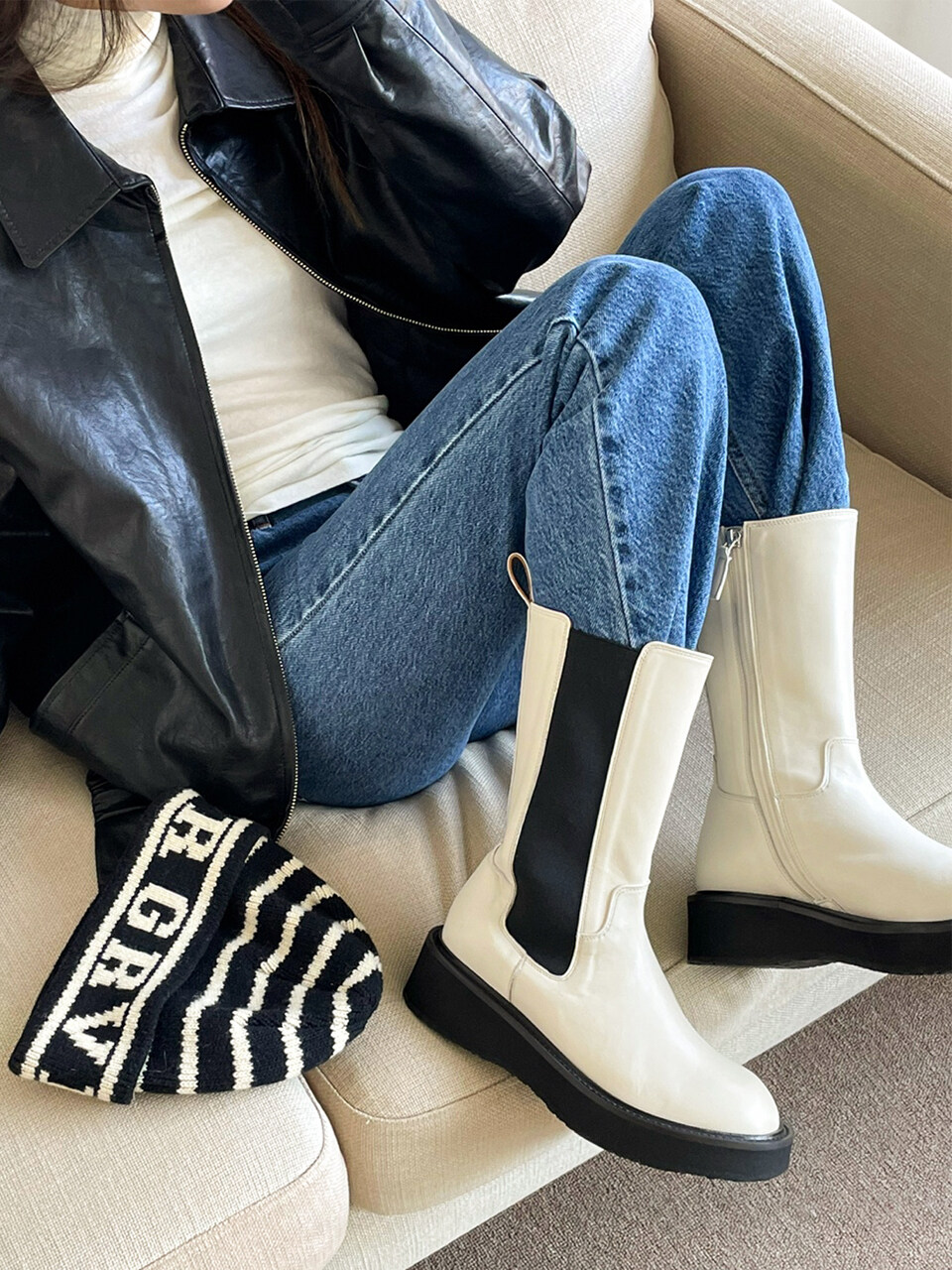IN THE STAR IS_221412 Middle Platform Chelsea Boots (2colors)