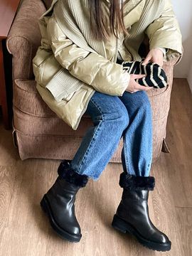 IN THE STAR IS_221419 Multi Platform Fur Boots _Black