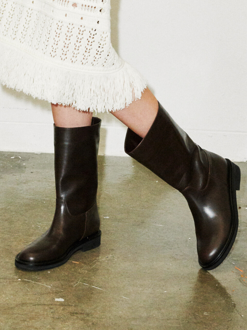 IN THE STAR Middle Wide Boots_Brown