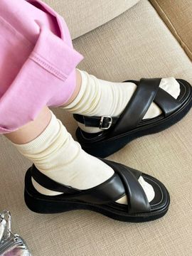 IN THE STAR X Cross Buckle Sandals_2 Colors