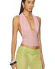 Indah Indah Gisela Solid Gathered Tie-back Halter Top - 2