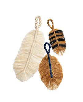 Indego Africa Indego Africa Feather Bag Charms, Set of 3