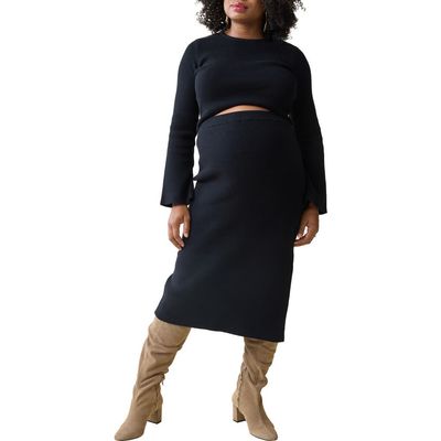 Ingrid & Isabel® Ingrid & Isabel® Bell Sleeve Crop Sweater & High-Waist Maternity Skirt Set