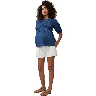 Ingrid & Isabel® Ingrid & Isabel® Chambray Smocked Maternity Top