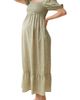 Ingrid & Isabel® Ingrid & Isabel® Elbow Sleeve Smocked Bodice Maxi Maternity Sundress - 1