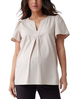 Ingrid & Isabel Ingrid & Isabel Maternity Short Sleeve Woven Top