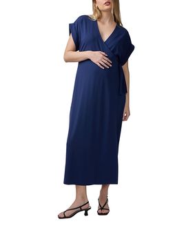 Ingrid & Isabel Ingrid & Isabel Short Sleeve Knit Wrap Maternity Midi Dress