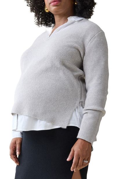 Ingrid & Isabel® Ingrid & Isabel® Side Zip Maternity/Nursing Sweater