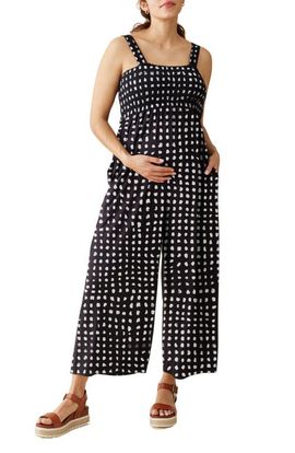 Ingrid & Isabel® Ingrid & Isabel® Smocked Bodice Wide Leg Maternity Jumpsuit
