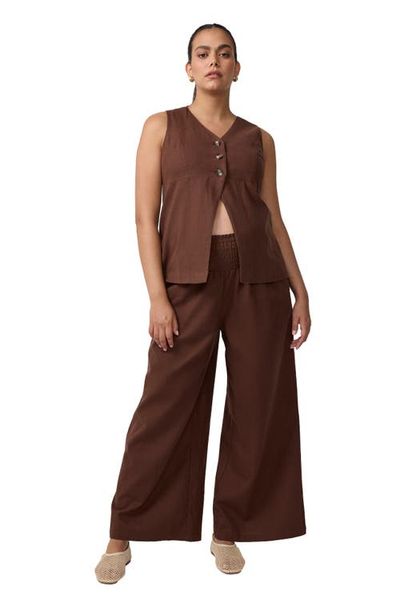 Ingrid & Isabel® Ingrid & Isabel® Smocked Linen Wide Leg Pant