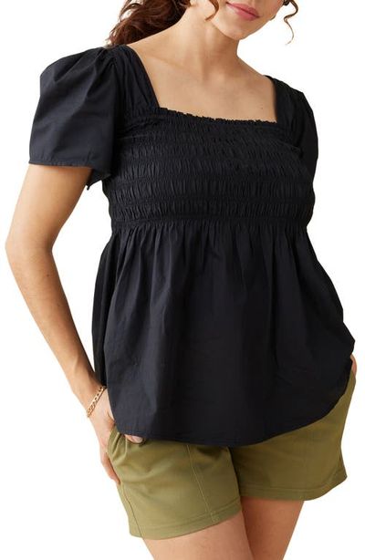 Ingrid & Isabel® Ingrid & Isabel® Smocked Puff Sleeve Maternity Top