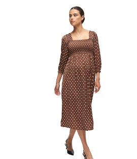 Ingrid & Isabel® Ingrid & Isabel® Smocked Sateen Maternity and Nursing Midi Dress