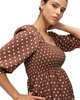 Ingrid & Isabel® Ingrid & Isabel® Smocked Sateen Maternity and Nursing Midi Dress - 4
