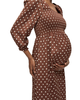 Ingrid & Isabel® Ingrid & Isabel® Smocked Sateen Maternity and Nursing Midi Dress - 5