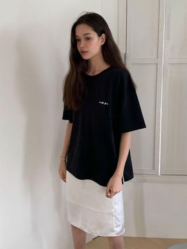 INJIACTIVE Cotton Oversized T-Shirt Black