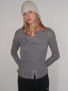 INJIACTIVE Layered Long sleeve top (set) Gray