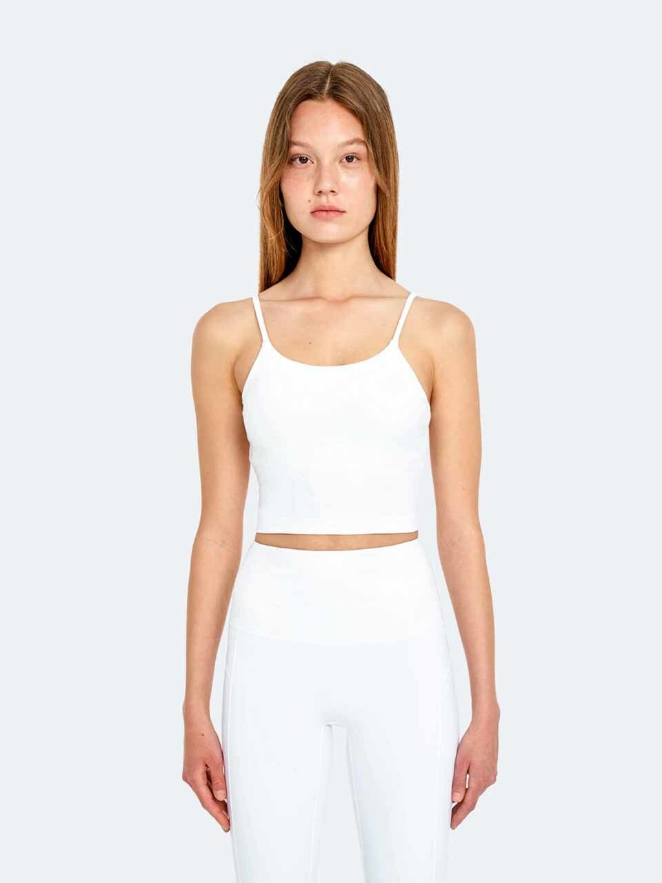INJIACTIVE Line Tank Bra_ White