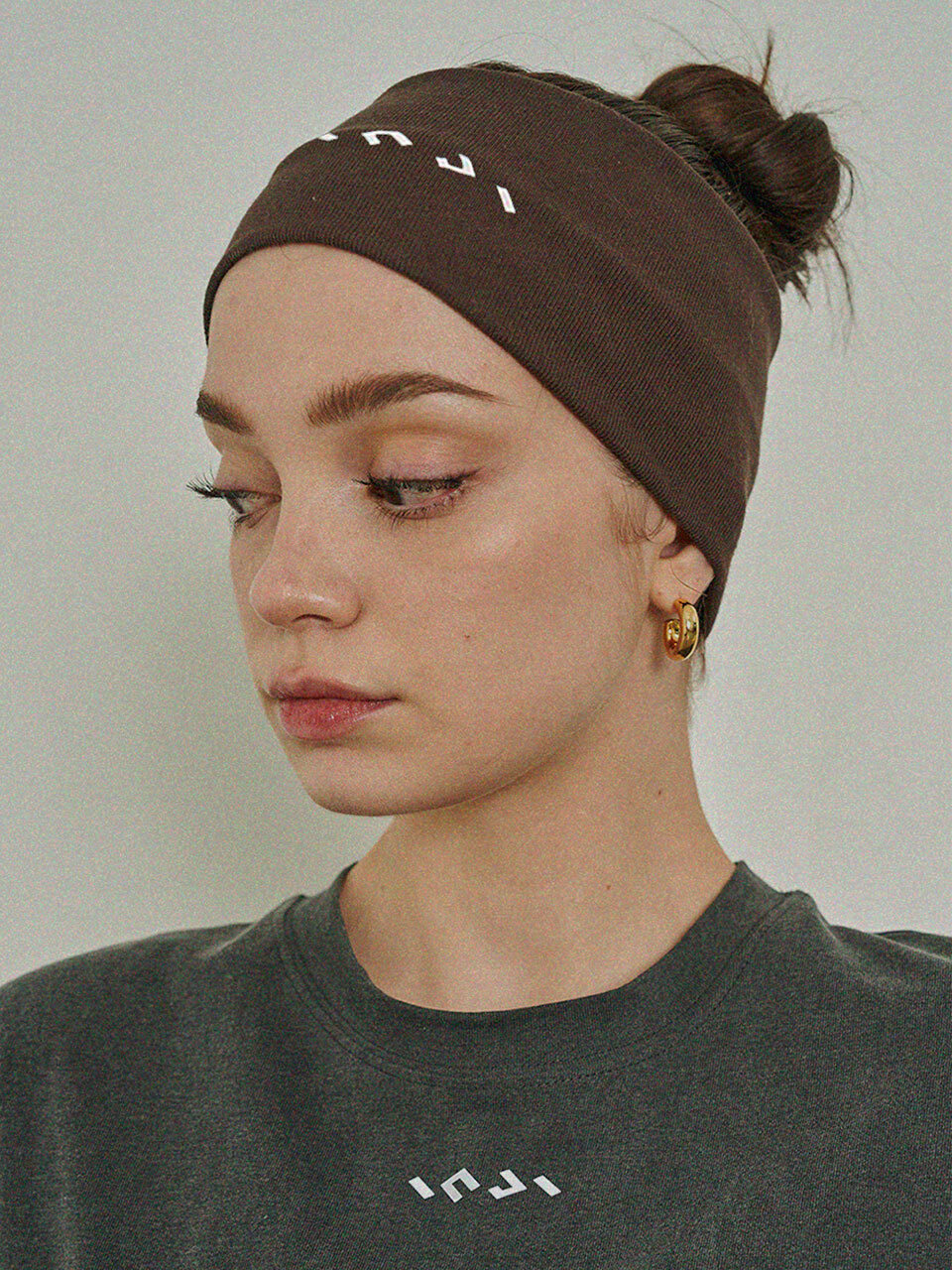 INJIACTIVE Logo Hairband_Brown